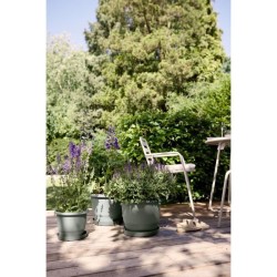 ELHO Pot de fleurs Amiga Rond 47 - Vert - Ø 47 x H 35 cm - Extérieur