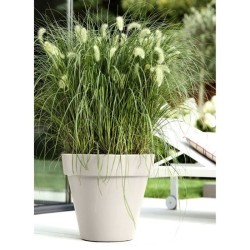 ELHO Pot de fleurs Pure Rond 60 - Blanc - Ø 59 x H 54 cm - 100% recyc