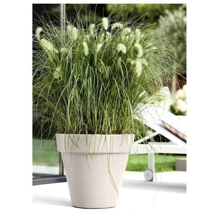 ELHO Pot de fleurs Pure Rond 60 - Blanc - Ø 59 x H 54 cm - 100% recyclé ELHO Pot de fleurs Pure Rond 60 - Blanc - Ø 59 x H 54 cm - 100% recyclé