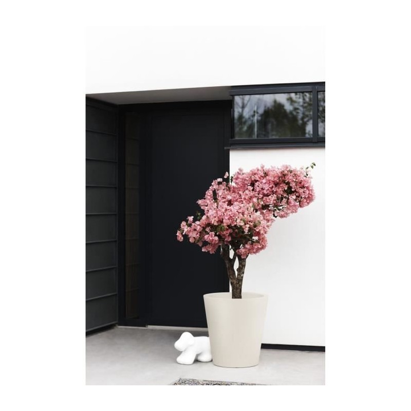 ELHO Pot de fleurs Pure Straight Rond 50 - Blanc Lin - Ø 49.5 x H 51 ELHO Pot de fleurs Pure Straight Rond 50 - Blanc Lin - Ø 49.5 x H 51