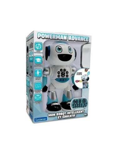 Robot Programmable Powerman Advance - LEXIBOOK - Quiz, Musique, Jeux, Histoires - Télécommande - Blanc