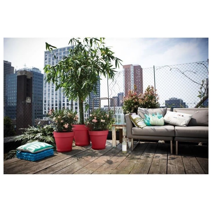 ELHO Pot de fleur Loft Urban Rond - Rouge - Ø 28.5 x H 26 cm - Extérieur - 100% recyclé ELHO Pot de fleur Loft Urban Rond - Rouge - Ø 28.5 x H 26 cm - Extérieur - 100% recyclé