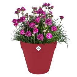 ELHO Pot de fleur Loft Urban Rond - Rouge - Ø 28.5 x H 26 cm - Extér