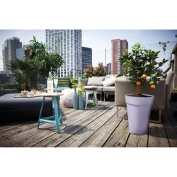 ELHO Pot de fleur Loft Urban Rond - Haut 35 - Violet - Ø 33,5 x H 45