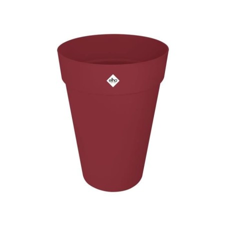 ELHO Pot de fleur Loft Urban Rond - Haut 35 - Rouge - Ø 33.5 x H 45 cm - Extérieur - 100% recyclé