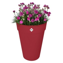 ELHO Pot de fleur Loft Urban Rond - Haut 35 - Rouge - Ø 33.5 x H 45 c