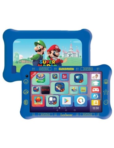 Tablette Lexibook 7 Super Mario - Housse de Protection - Contrôle Parental - Bleu