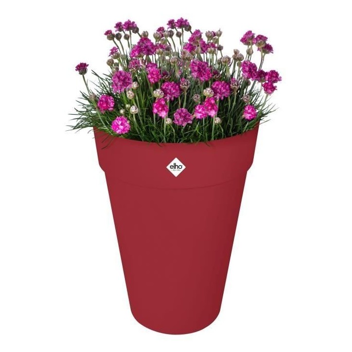 ELHO Pot de fleur Loft Urban Rond - Haut 42 - Rouge - Ø 42 x H 56 cm - Extérieur - 100% recyclé ELHO Pot de fleur Loft Urban Rond - Haut 42 - Rouge - Ø 42 x H 56 cm - Extérieur - 100% recyclé