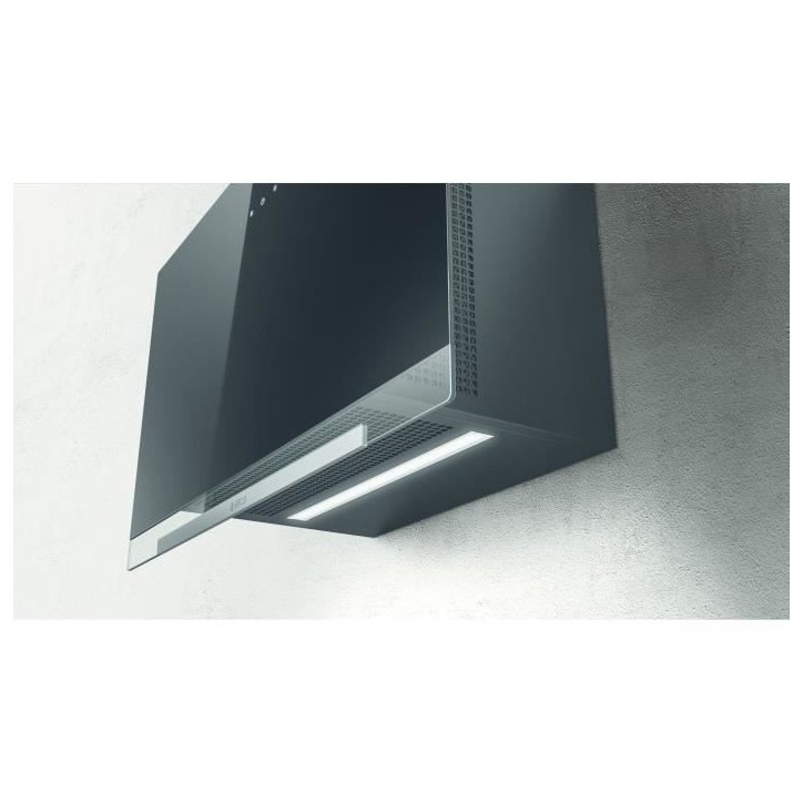 Hotte - ELICA - Aplomb - BL/A/60 - 58,8 x 65,5-99 x 25 cm - Verre noir / Gris anthracite Hotte - ELICA - Aplomb - BL/A/60 - 58,8 x 65,5-99 x 25 cm - Verre noir / Gris anthracite