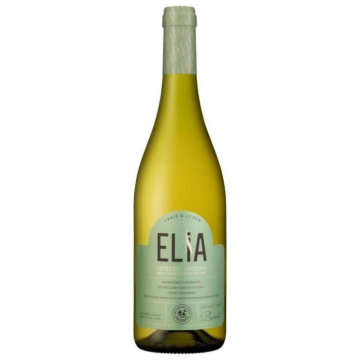 Elia 2024 IGP Côtes de Gascogne Vin blanc du Sud Ouest Naturellement bas en alcool 9° Elia 2024 IGP Côtes de Gascogne Vin blanc du Sud Ouest Naturellement bas en alcool 9°