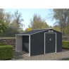 Abri de jardin en métal et abri bûches 8,72 m² - 342 x 255 x 202 -