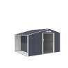 Abri de jardin en métal et abri bûches 8,72 m² - 342 x 255 x 202 -