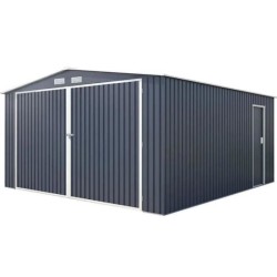 Abri de jardin / Garage en métal 16 m² - 380 x 420 x 232 - COMET - K