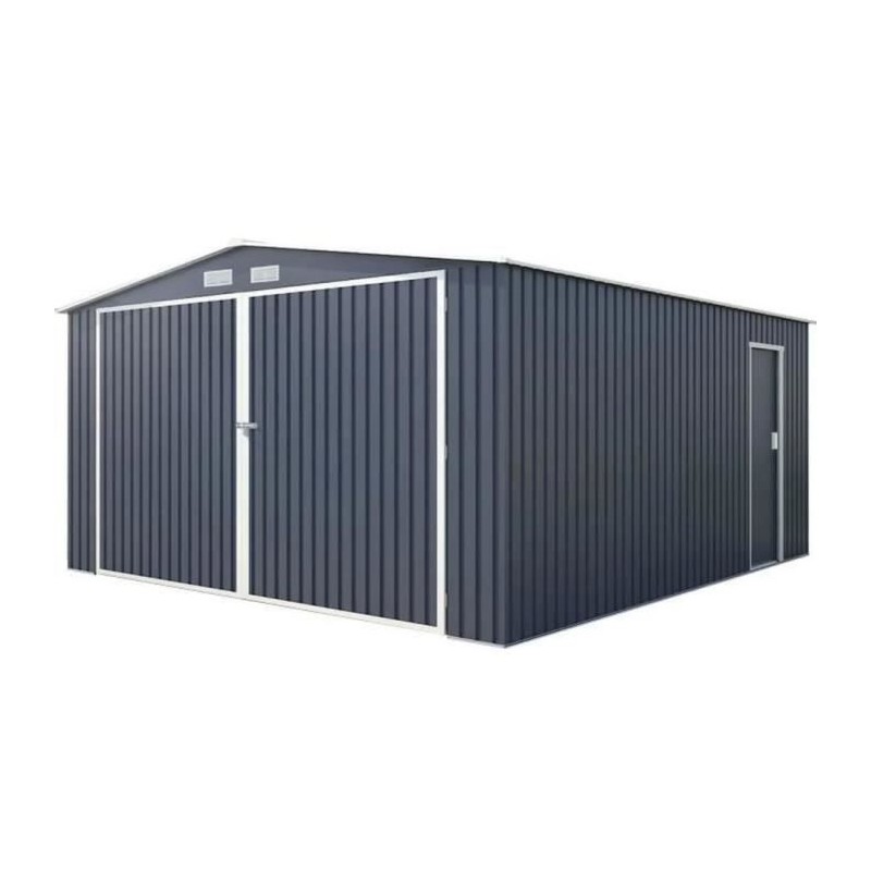 Abri de jardin / Garage en métal 16 m² - 380 x 420 x 232 - COMET - K Abri de jardin / Garage en métal 16 m² - 380 x 420 x 232 - COMET - K