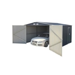 Abri de jardin / Garage en métal 16 m² - 380 x 420 x 232 - COMET - K