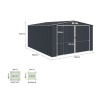 Abri de jardin / Garage en métal 18,2 m² - 380 x 480 x 232 - ORION K Abri de jardin / Garage en métal 18,2 m² - 380 x 480 x 232 - ORION K