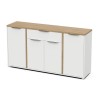 Ensemble Salon ACCESS : Table basse + Banc TV + Enfilade 4 portes - De