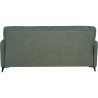 Canapé convertible - 3 places - ENZO - Tissu vert foncé - 2 coussins