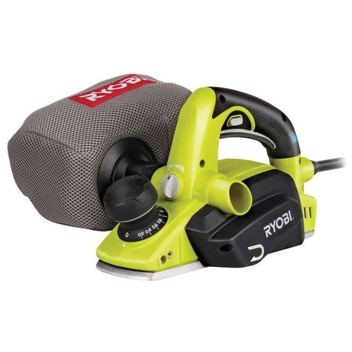 RYOBI - Rabot 600 W - largeur 82 mm - profondeur 1,5 mm - feuillure de 0-8 mm - Livré avec 2 fers réversibles - EPN6082CHG RYOBI - Rabot 600 W - largeur 82 mm - profondeur 1,5 mm - feuillure de 0-8 mm - Livré avec 2 fers réversibles - EPN6082CHG