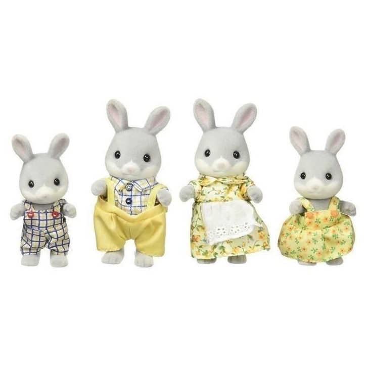 SYLVANIAN FAMILIES - 4030 - Famille Lapin Gris - Les Familles SYLVANIAN FAMILIES - 4030 - Famille Lapin Gris - Les Familles