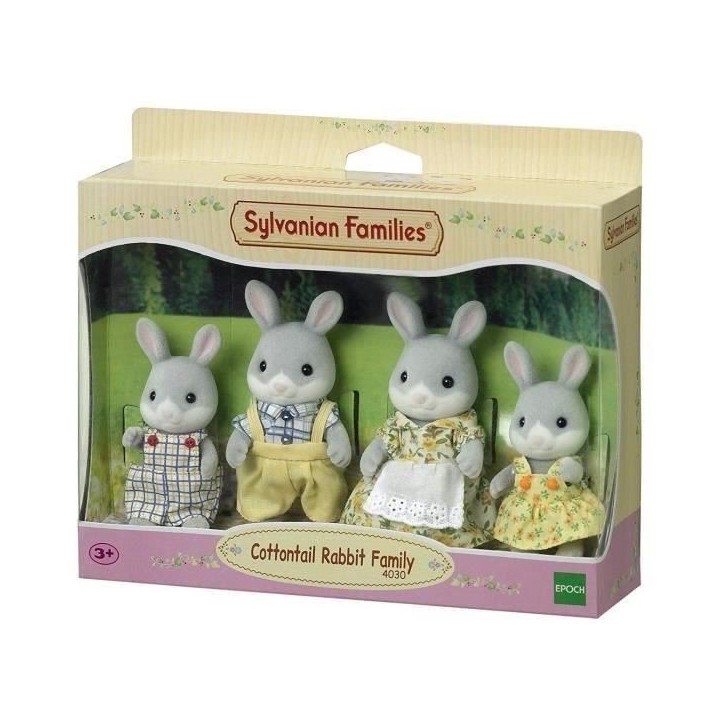 SYLVANIAN FAMILIES - 4030 - Famille Lapin Gris - Les Familles SYLVANIAN FAMILIES - 4030 - Famille Lapin Gris - Les Familles