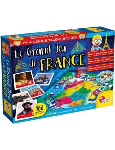 Jeu d'apprentissage sur la France - Génius Talent school - LISCIANI - 2 joueurs ou plus - 30 min