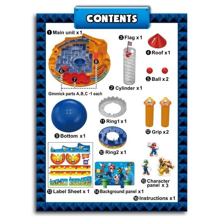 Jeu de société - EPOCH 7378 - Super Mario Castle Land Jeu de société - EPOCH 7378 - Super Mario Castle Land