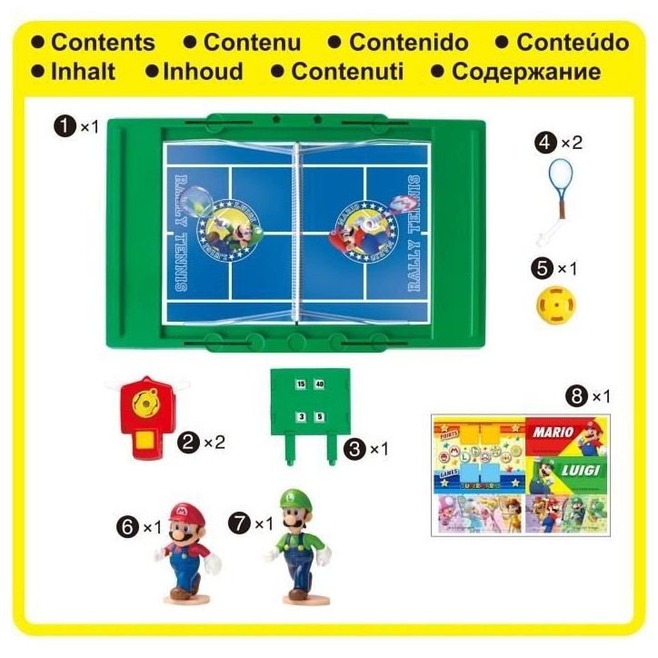 Jeu de Tennis Super Mario Rally - EPOCH Games - Jeu d'ambiance et d'action Jeu de Tennis Super Mario Rally - EPOCH Games - Jeu d'ambiance et d'action