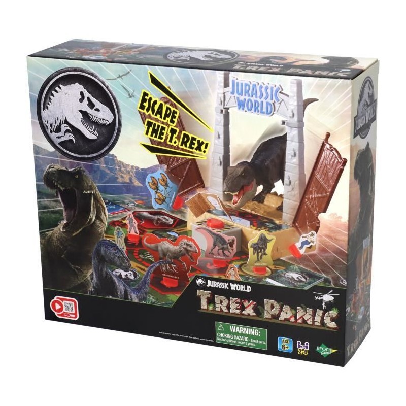 Jeu de société avec figurine T-Rex - EPOCH - Jurassic World T-Rex Es Jeu de société avec figurine T-Rex - EPOCH - Jurassic World T-Rex Es