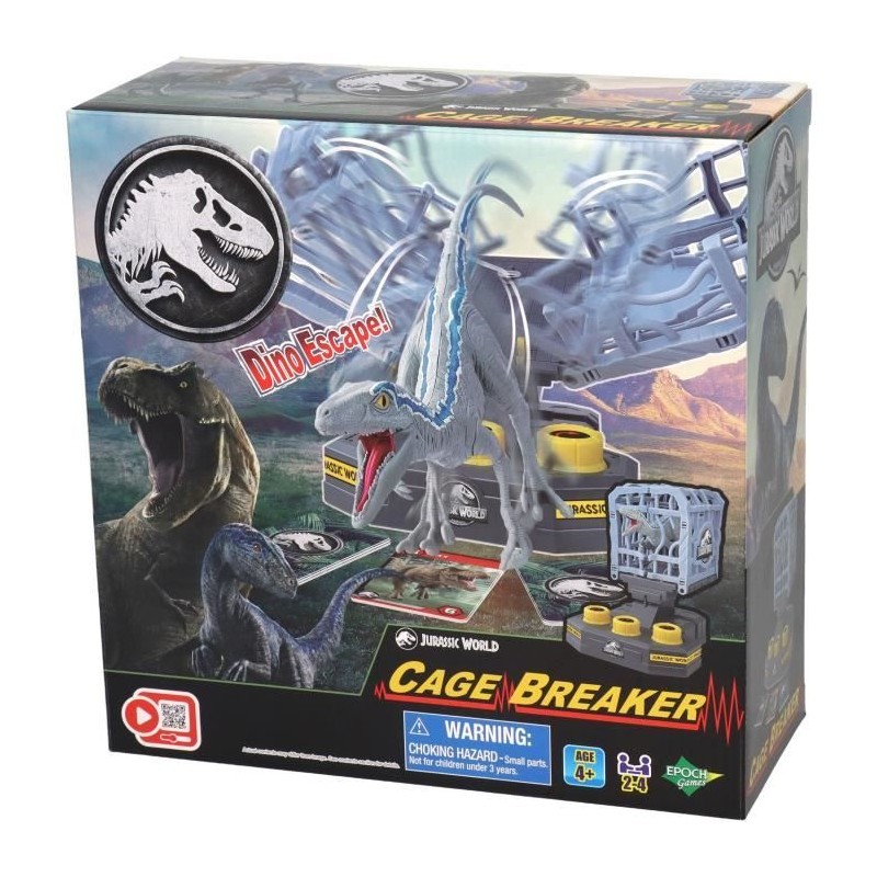 Jeu de société avec T-Rex et cage - EPOCH - Jurassic World Cage Brea Jeu de société avec T-Rex et cage - EPOCH - Jurassic World Cage Brea