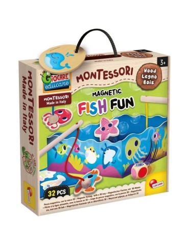 Magnetic Fish Fun - jeu d'apprentissage en bois - basé sur la méthode Montessori - LISCIANI