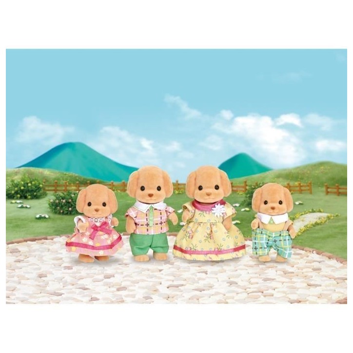 SYLVANIAN FAMILIES - Famille Caniche - 4 personnages - Mixte - A partir de 3 ans