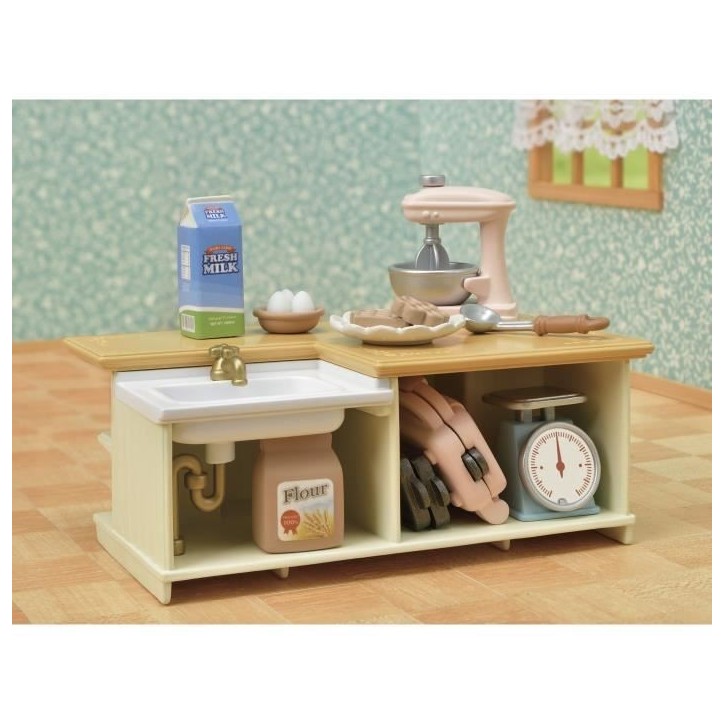 SYLVANIAN FAMILIES - Le meuble de cuisine et accessoires - Blanc - Chine - 3 ans et plus SYLVANIAN FAMILIES - Le meuble de cuisine et accessoires - Blanc - Chine - 3 ans et plus
