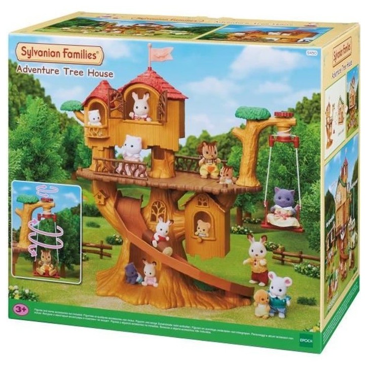 SYLVANIAN FAMILIES - Cabane dans les arbres - Vacances - Balançoire et toboggan pour bébés SYLVANIAN FAMILIES - Cabane dans les arbres - Vacances - Balançoire et toboggan pour bébés