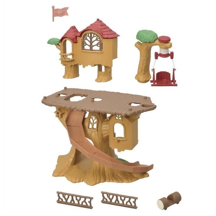 SYLVANIAN FAMILIES - Cabane dans les arbres - Vacances - Balançoire et toboggan pour bébés SYLVANIAN FAMILIES - Cabane dans les arbres - Vacances - Balançoire et toboggan pour bébés