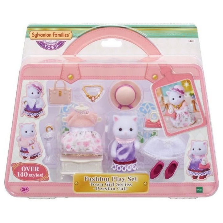 SYLVANIAN FAMILIES - 5461 - La valisette de mode et grande soeur chat persan - Le village SYLVANIAN FAMILIES - 5461 - La valisette de mode et grande soeur chat persan - Le village