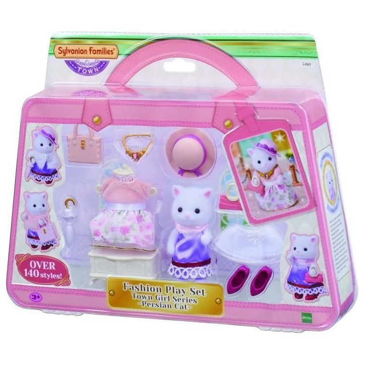 SYLVANIAN FAMILIES - 5461 - La valisette de mode et grande soeur chat persan - Le village SYLVANIAN FAMILIES - 5461 - La valisette de mode et grande soeur chat persan - Le village