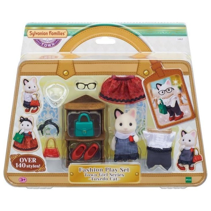 SYLVANIAN FAMILIES - La valisette de mode et grande soeur chat bicolore SYLVANIAN FAMILIES - La valisette de mode et grande soeur chat bicolore