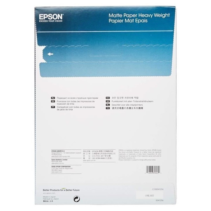 Papier photo mat EPSON S041256 - 167g/m2 - A4 - 50 feuilles