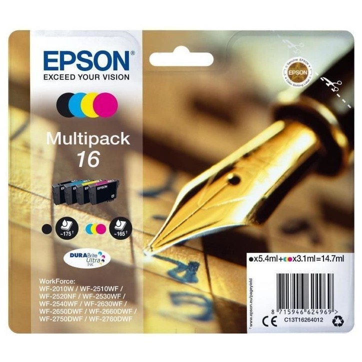 Cartouche d'encre Epson PACK PLUME 4CL Cartouche d'encre Epson PACK PLUME 4CL