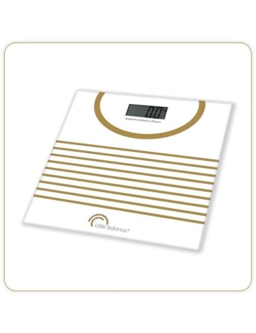 Pese personne électronique LITTLE BALANCE Mariniere Gold - balance électronique - 180 kg/100 g - Design Mariniere Gold