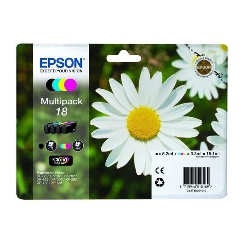 Cartouche d'encre Epson PACK PAQUERETTE 4CL Cartouche d'encre Epson PACK PAQUERETTE 4CL