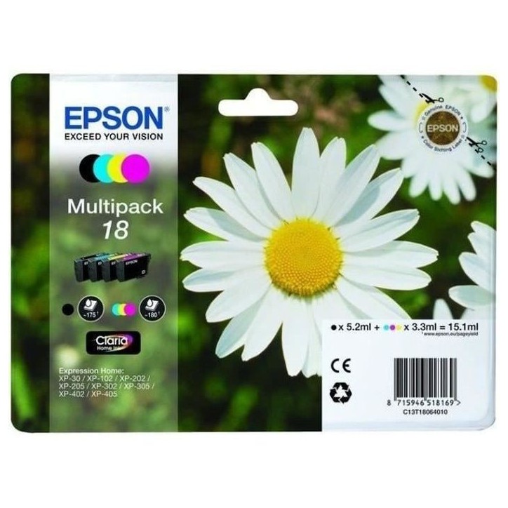 Cartouche d'encre Epson PACK PAQUERETTE 4CL Cartouche d'encre Epson PACK PAQUERETTE 4CL