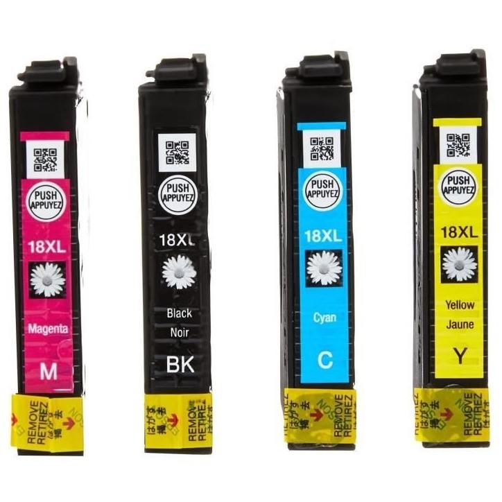 EPSON Multipack XL T1806 - Pâquerette - Noir, Cyan, Magenta, Jaune (C13T18164012)