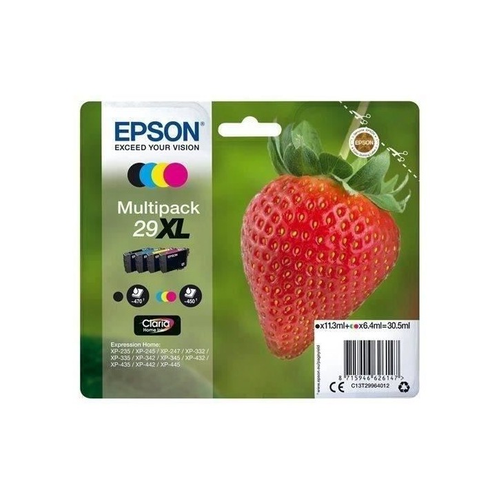 EPSON Multipack T2996 XL - Fraise - Noir, Cyan, Magenta, Jaune (C13T29964012)
