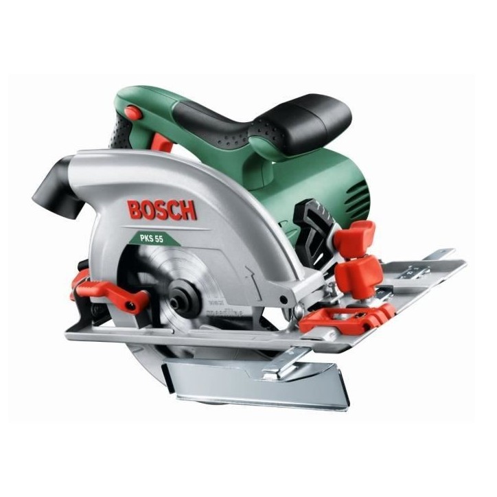 BOSCH Scie circulaire PKS 55A 1200W, 160mm + boîtier récupération - 0603501000 BOSCH Scie circulaire PKS 55A 1200W, 160mm + boîtier récupération - 0603501000