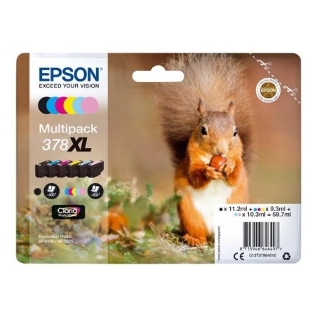 Cartouches d'encre Epson Multipack 378 XL - Noir, Jaune, Cyan, Magenta, Magenta clair, Cyan clair