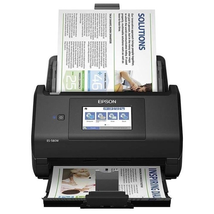 Scanner de documents de bureau EPSON ES-580W - Recto-verso automatique - 600 Dpi - Wi-Fi Direct Scanner de documents de bureau EPSON ES-580W - Recto-verso automatique - 600 Dpi - Wi-Fi Direct
