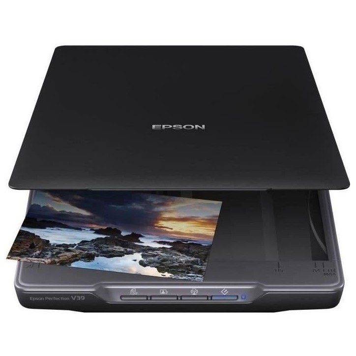 Scanner a plat EPSON Perfection V39II A4 - Noir - 4800 ppp - USB 2.0 Scanner a plat EPSON Perfection V39II A4 - Noir - 4800 ppp - USB 2.0