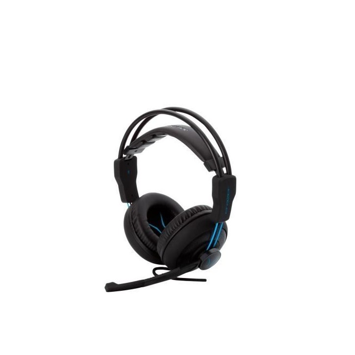 Casque gamer - Filaire - ERAZER - MD 88640 Gaming Headset - PC ou console - Noir / Bleu Casque gamer - Filaire - ERAZER - MD 88640 Gaming Headset - PC ou console - Noir / Bleu